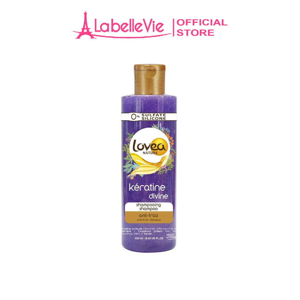 Dầu gội Lovea dưỡng tóc bóng mượt vào nếp Keratine 250ml