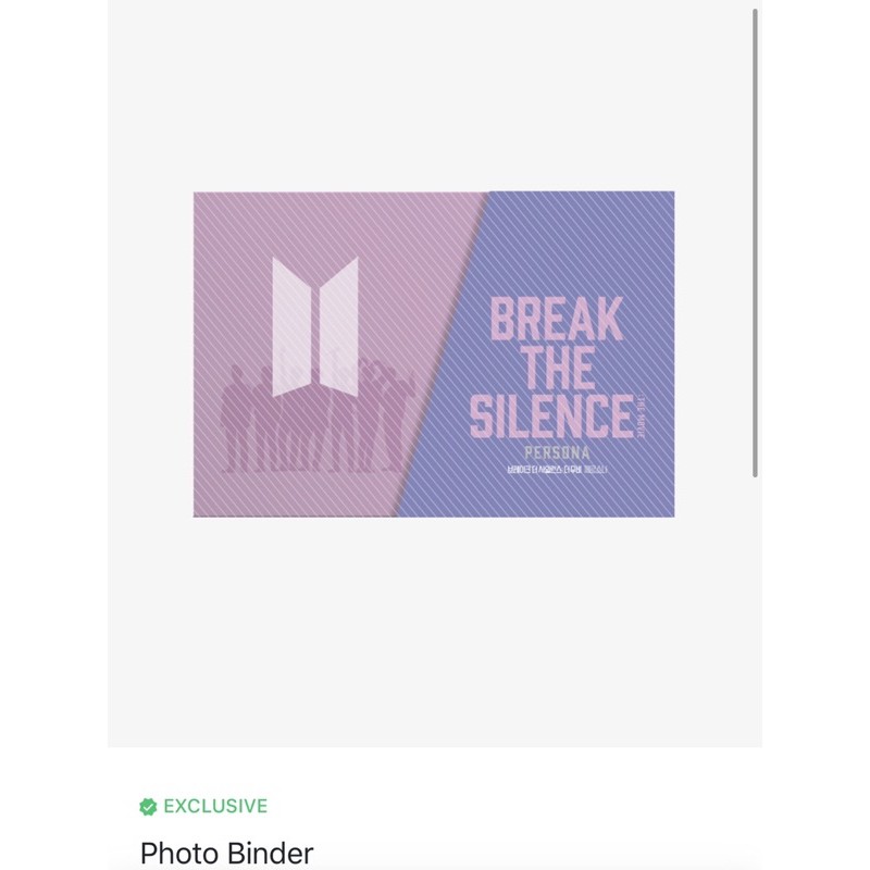 [CHÍNH HÃNG] Merch Break The Silence BTS đồ lưu niệm trong bộ sưu tập phim BTS