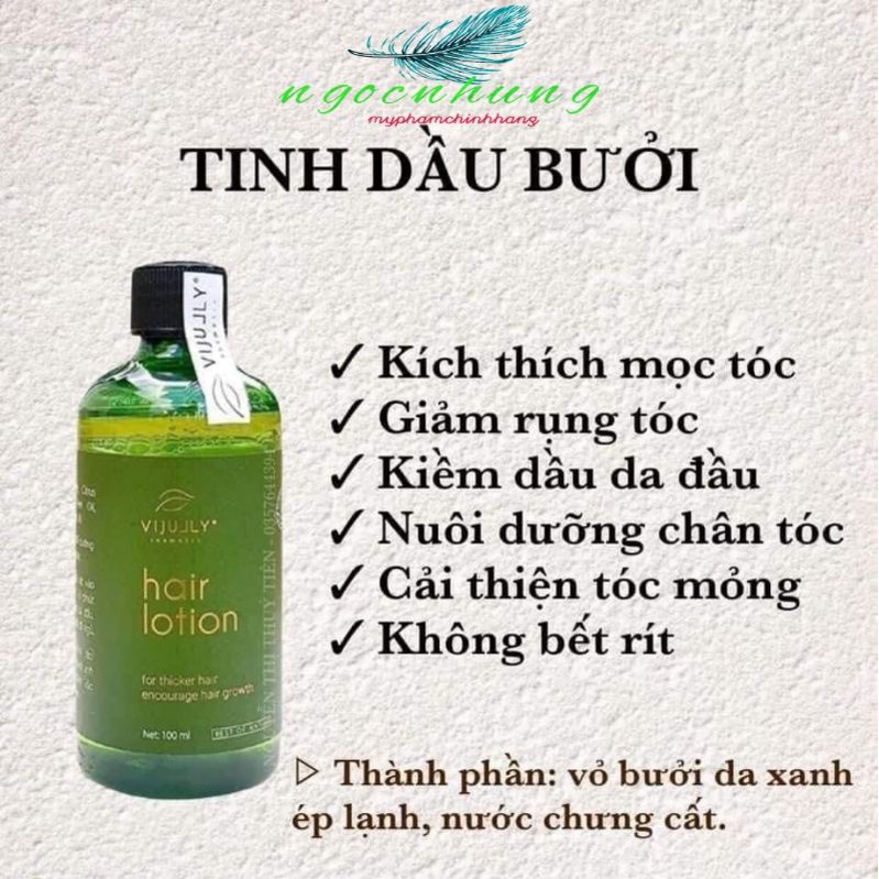 Tinh dầu bưởi Vijuly ngăn rụng tóc kích thích mọc tóc