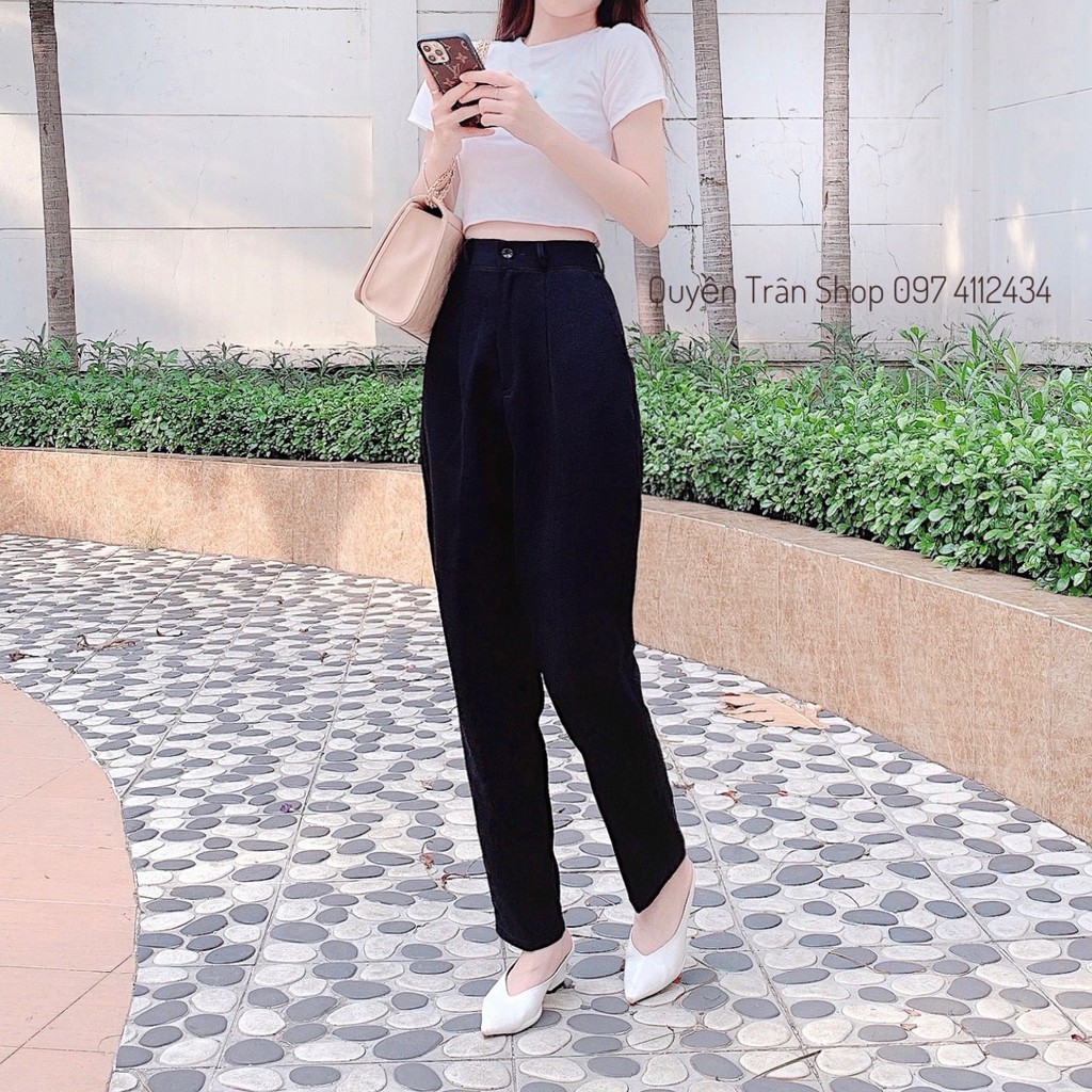 Quần Tây Dáng Dài Lưng Siêu Cao Đi Học Công Sở Dáng Baggy Khóa Trước_05 | BigBuy360 - bigbuy360.vn