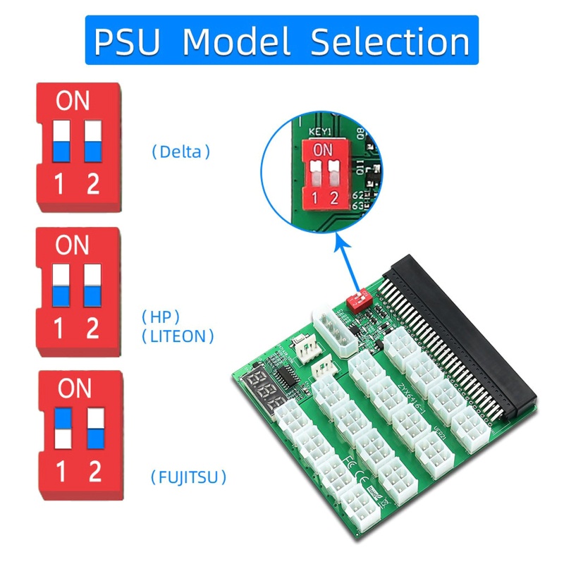 Bảng Mạch Nguồn Chuyển Đổi Atx 16X6Pin 12V