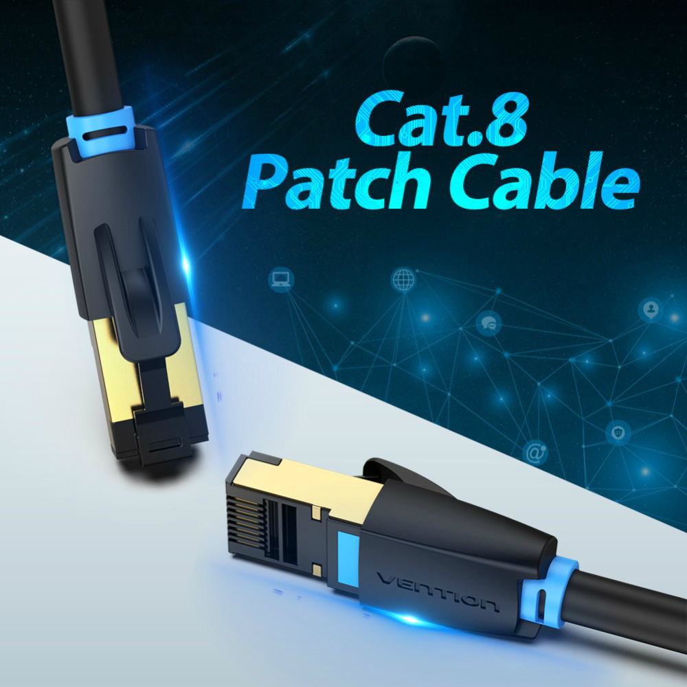 Dây cáp mạng VENTION Cat8 ethernet tốc độ cao 40GBPS SIFTP RJ45 chuyên dụng cho máy tính