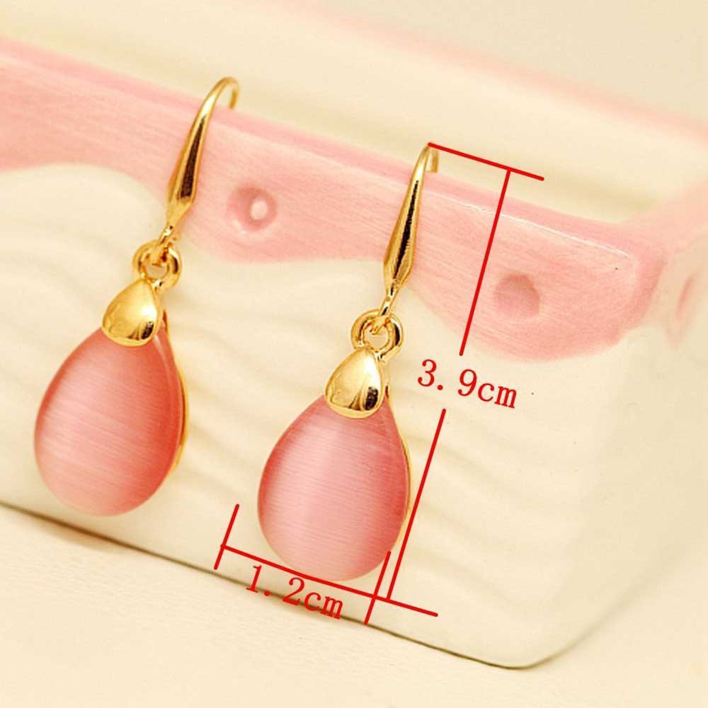 Bông tai hình giọt nước đính đá