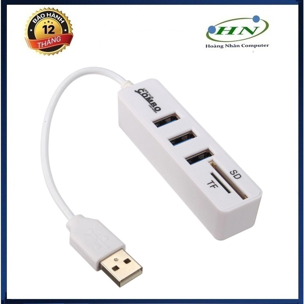 Hub Combo USB đọc thẻ với 3 cổng USB