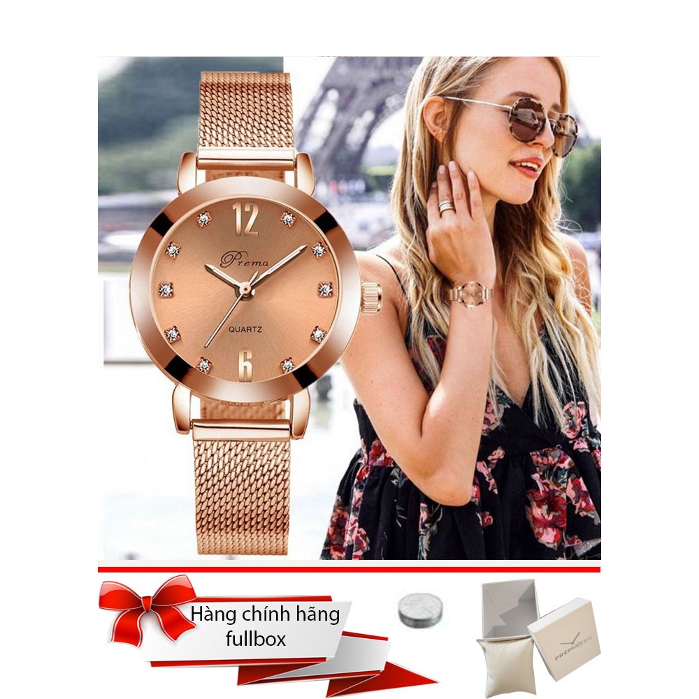 Đồng Hồ Nữ Prema J1098S Japan Mặt số đính đá cao cấp + Tặng kèm Hộp & Pin | BigBuy360 - bigbuy360.vn