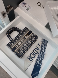 Túi xách cd tote mini fullbox kèm khăn