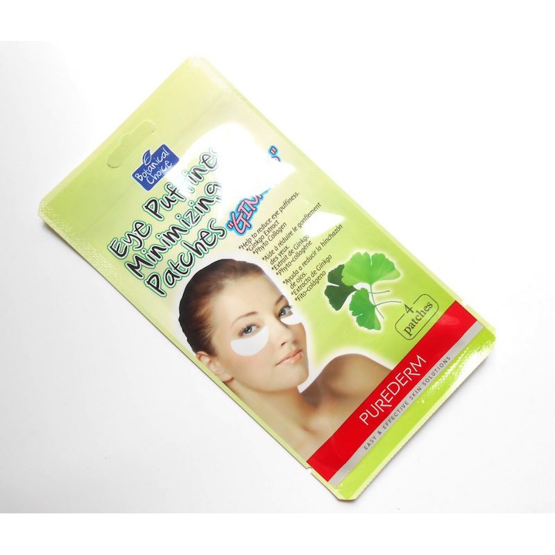 Mặt nạ giảm bọng, sưng mắt Purederm - Tinh chất cây Bạch hỏa