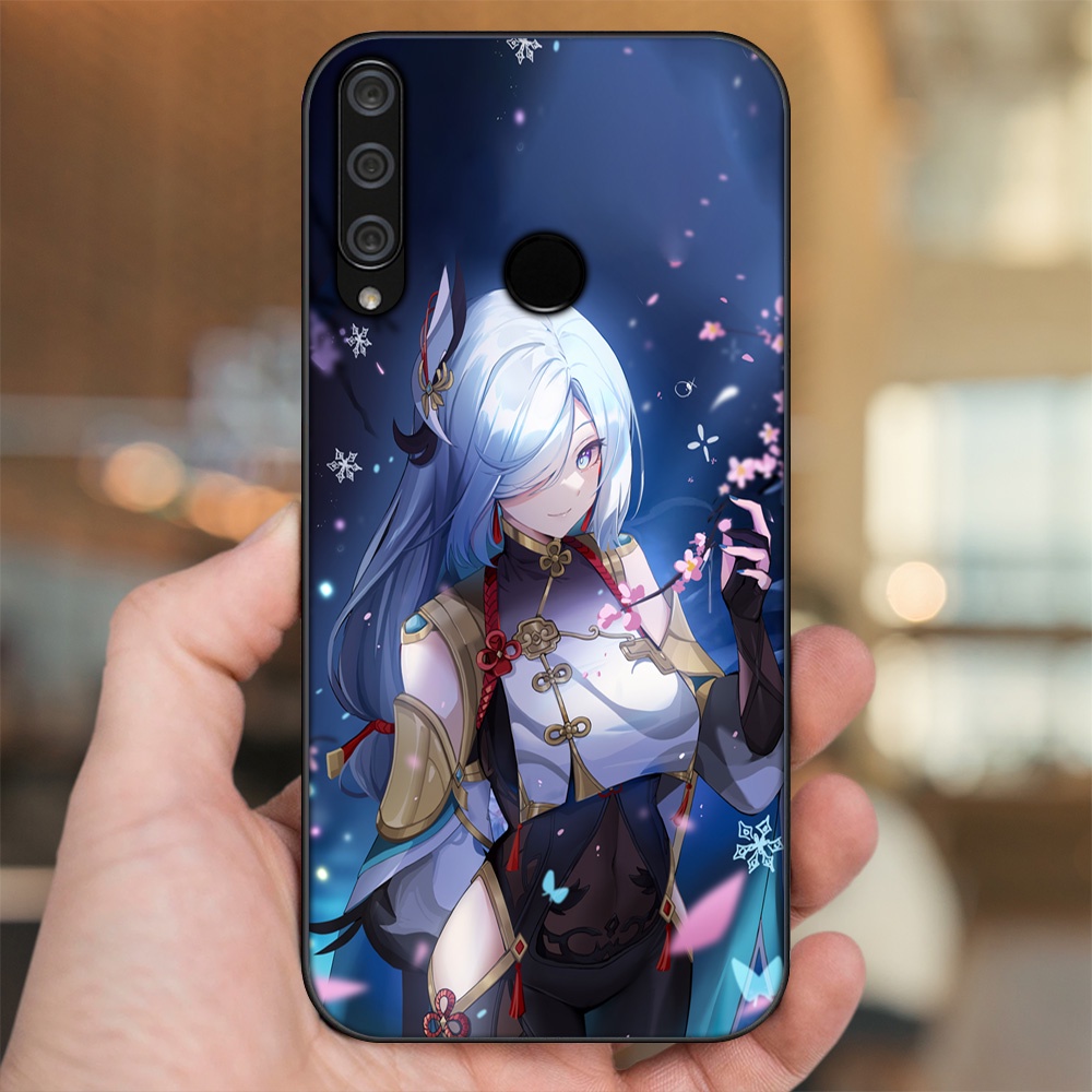 Ốp lưng Huawei Y6P viền đen in hình Shenhe Genshin Impact