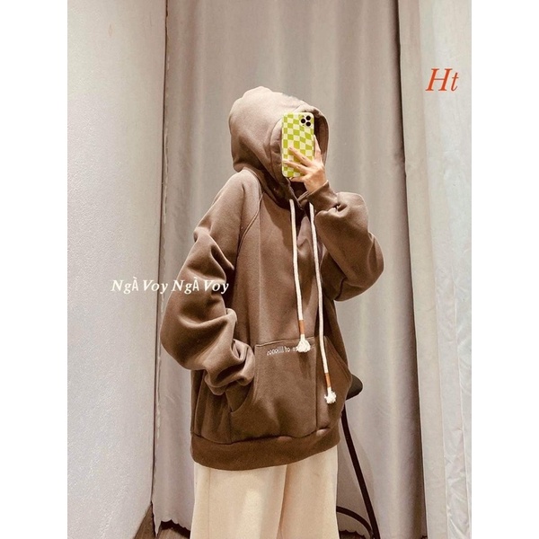 Áo hoodie Cotton chữ túi H2A785
