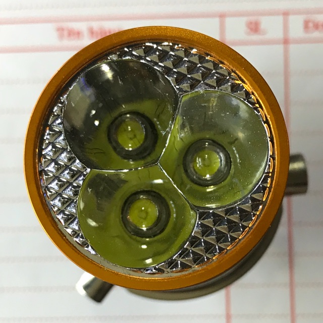Đèn pha 3 tim Led chân H4 viền 7 màu