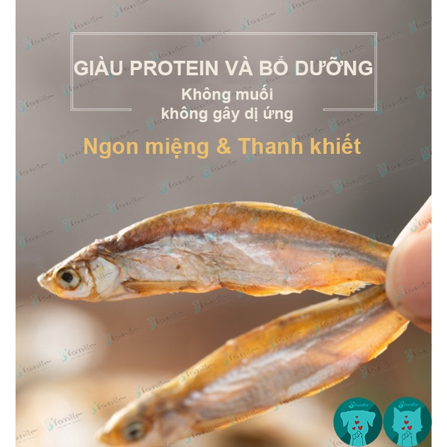 Snack Dinh Dưỡng JFamille, Cá Trắng Nước Ngọt, Bổ Sung Protein, Tăng Sức Đề Kháng Cho Thú Cưng. JF200