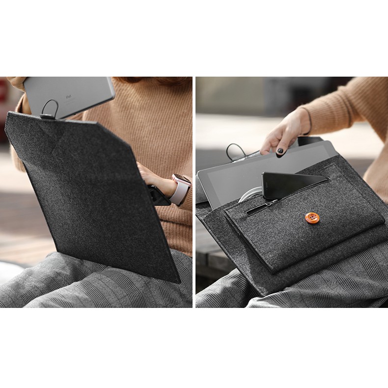 Túi đựng Laptop 14 inch len nỉ dày | BigBuy360 - bigbuy360.vn