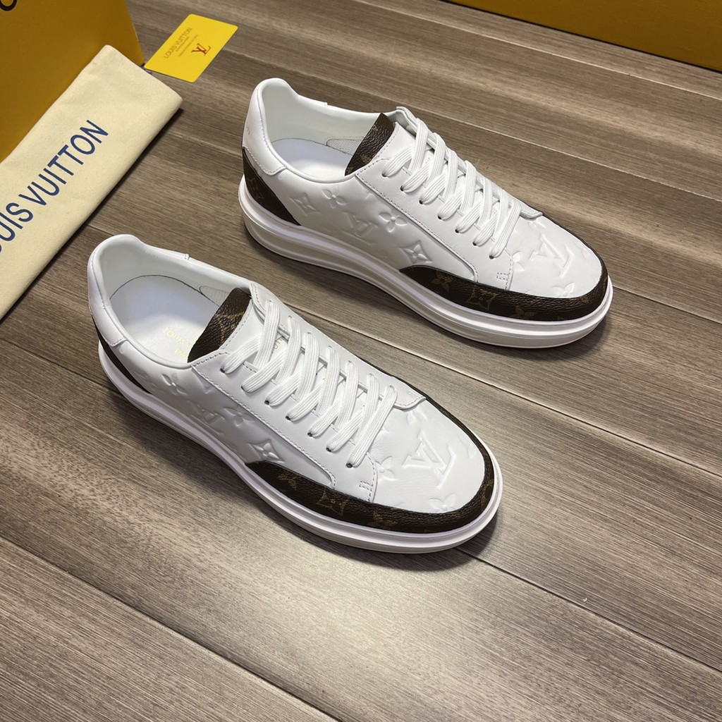 Giày sneakers nam da thật Louis Vuitton LV thiết kế ấn tượng, đơn giản nhưng độc đáo