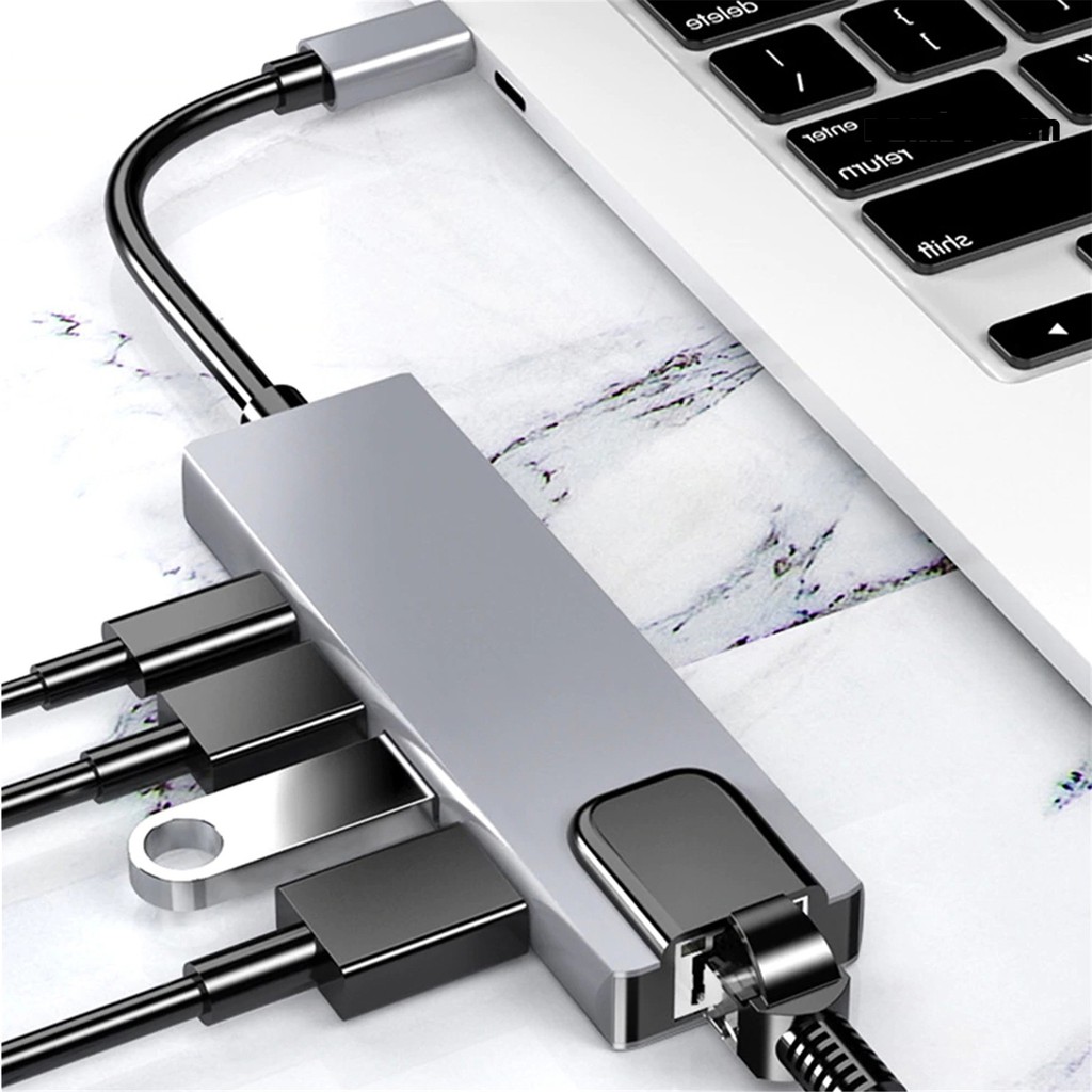 Bộ Chuyển Đổi Cổng Type-C Sang 4k Hdmi Rj45 Usb 3.0 Pd | BigBuy360 - bigbuy360.vn