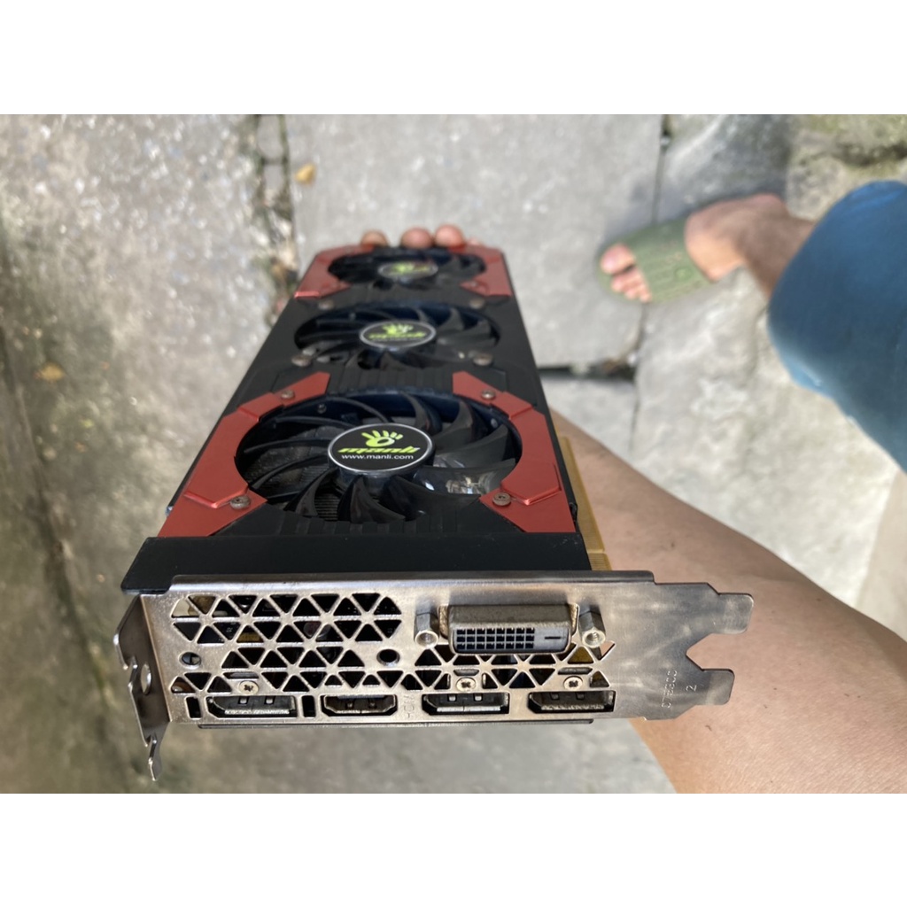 VGA Manli GTX 1070Ti 3 fan led đỏ 8GB DDR5 card đồ họa màn hình máy tính NVIDIA pc chơi game gaming1070 ti