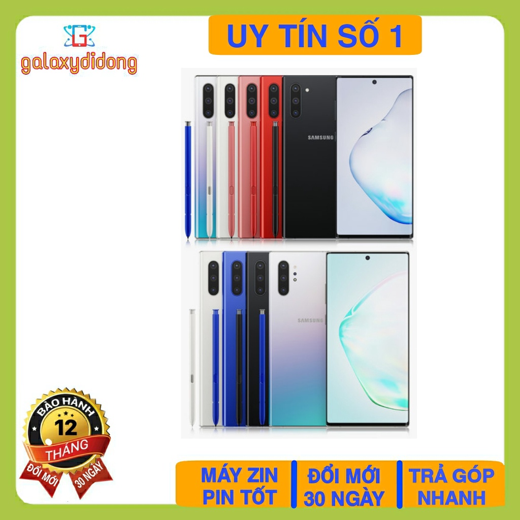 Điện Thoại Galaxy Note 10 Plus Quốc Tế Cũ Đẹp. Bảo Hành 12 Tháng. Camera Đẹp, Cảm Ứng Mượt, Ram 12GB, Vân Tay Siêu Âm