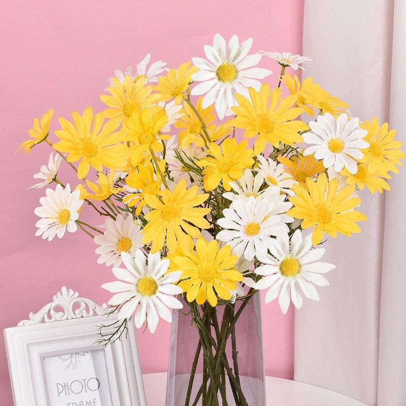 Hoa cúc họa mi Hà Lan nhân tạo cực đẹp dùng để trang trí
