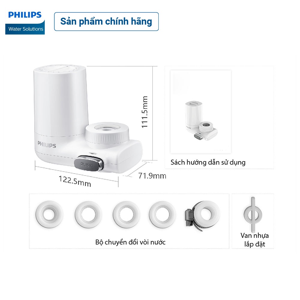 [Mã BMBAU200 giảm 200K đơn 699K] Bộ lọc nước tại vòi Philips AWP3753 [HÀNG CHÍNH HÃNG]