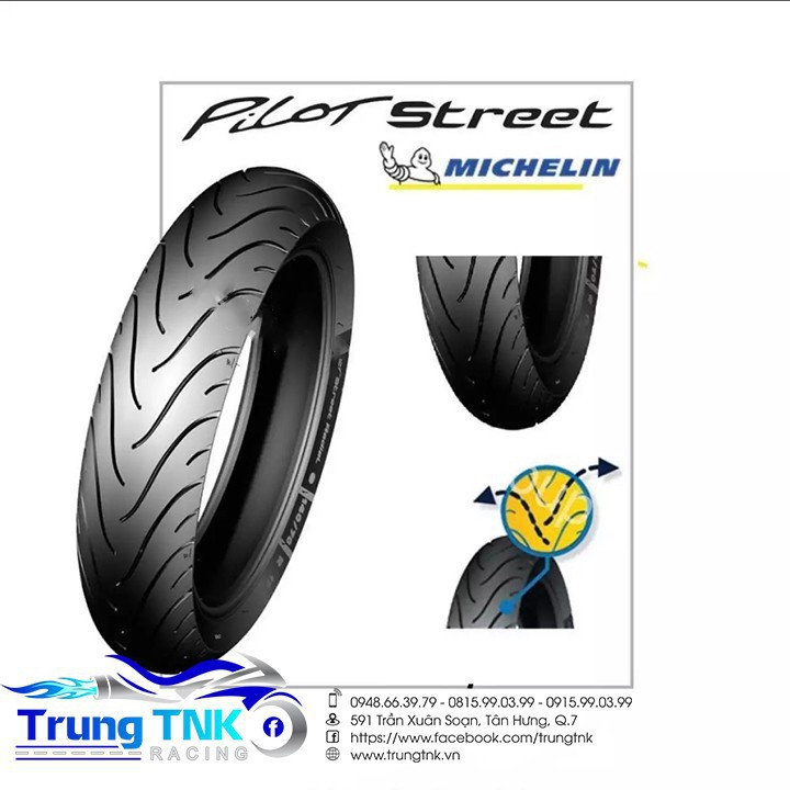 Vỏ Xe Michelin Pilot Street 14 inch chính hãng Thái Lan.