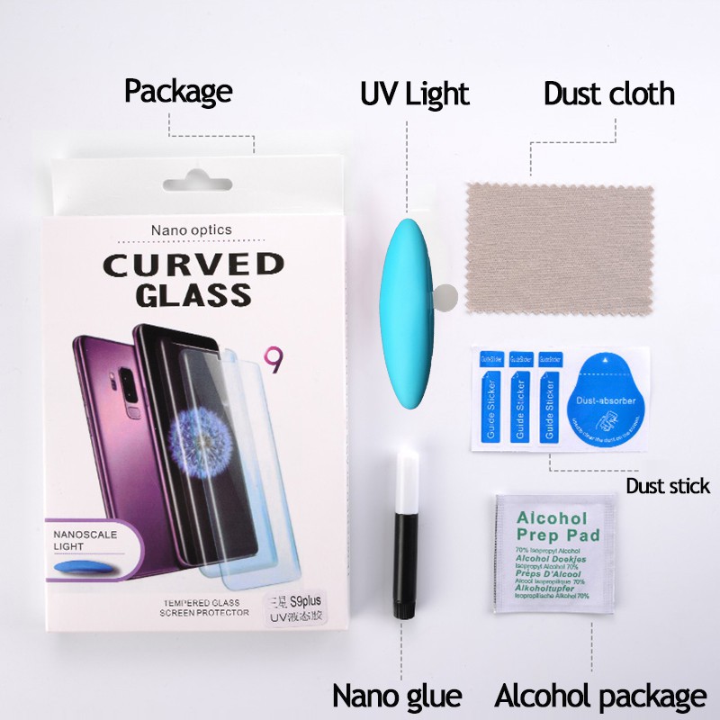 Cường lực màn cong Samsung Galaxy S9 Plus sấy keo UV