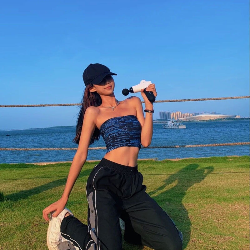 Áo ống kiêm khăn vuông trùm đầu ôm ngực hot girl sành điệu thời thượng kiểu văn hoá truyền thống đường phố