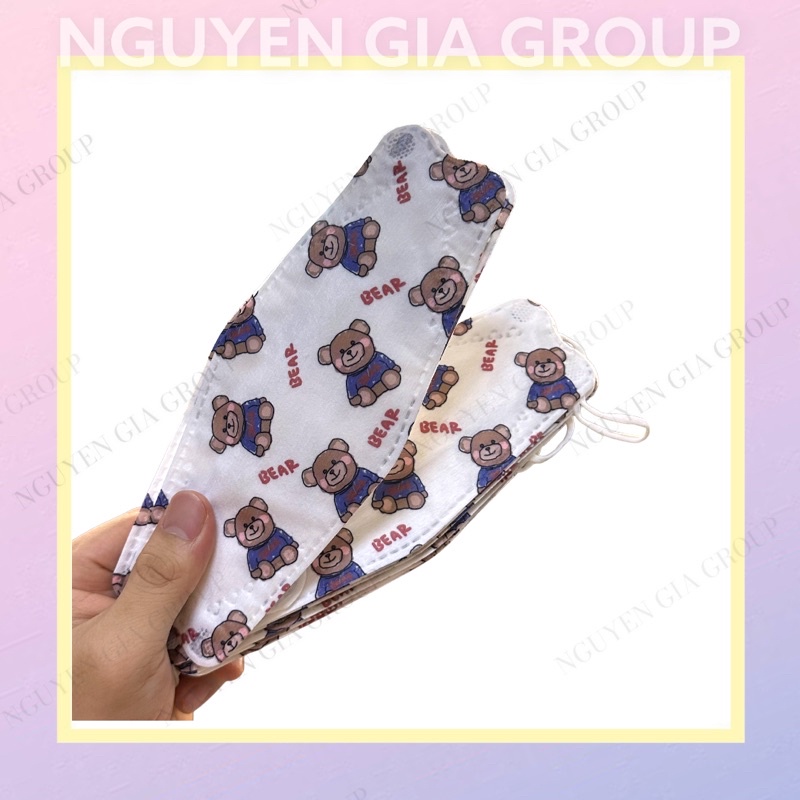bịch 10 cái khẩu trang KF94 nội địa Trung loại tốt, mịn ko ngứa da, quai mềm  ko đau tai Nguyễn Gia group cao đạt q5