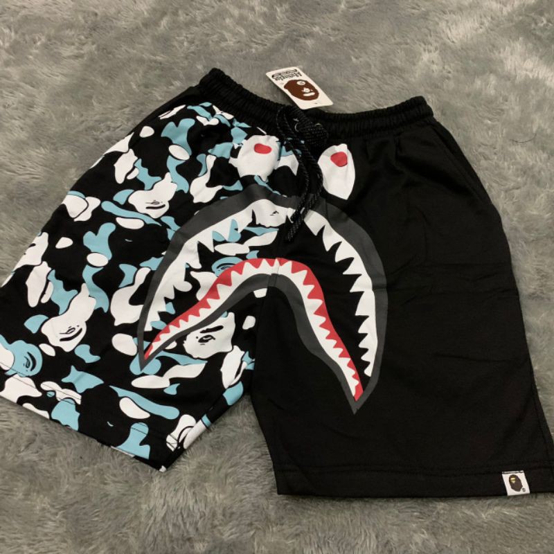 Bape Quần Short Họa Tiết Rằn Ri Cá Tính Trẻ Trung