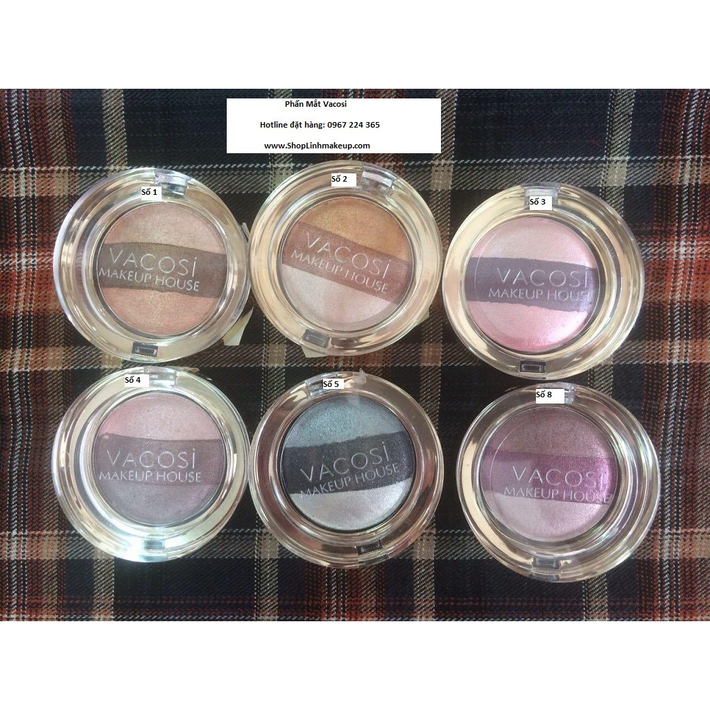 Phấn Mắt Phối 3 Màu Vacosi Eyeshadow