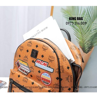 Ba Lô M.C.M Vàng bò- có chữ, Size 30