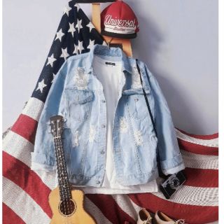 [Size S,M,L] Áo khoác bò (jeans) rách nam nữ có đủ size
