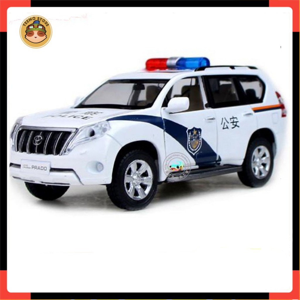 Đồ chơi cảnh sát, xe cảnh sát chạy pin tự động, đổi hướng khi gặp vật cản, có đèn 3D trong xe