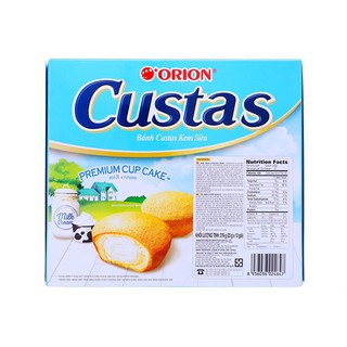 Bánh bông lan Custas kem sữa 282g