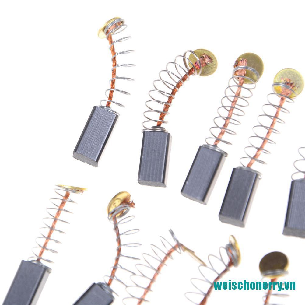Weischoenrry◑Bộ 10 Động Cơ Chổi Than 5X5X8Mm Chất Lượng Cao