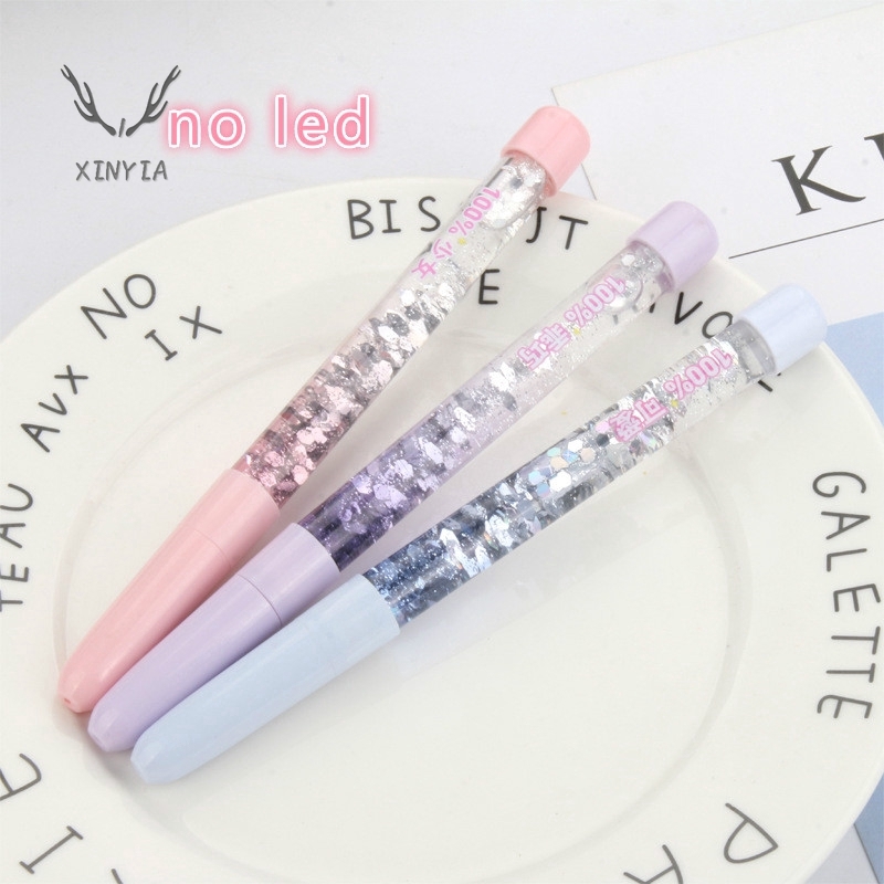 Small fresh pen Fairy Gel bright, bright colorful suction liquid, black water student pen