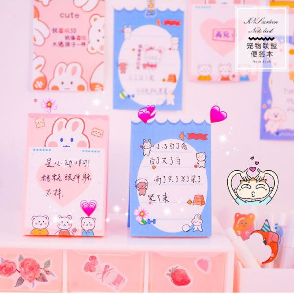 Giấy Note - Miếng Dán -  Sticker Dán Mini Cute Nhỏ Gọn Nhiều Mẫu Cực Xinh Xắn.