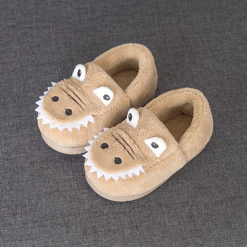 Toddler Boys Girls Fluffy Little Kids Shoes Warm Cute Animal Home Slipper