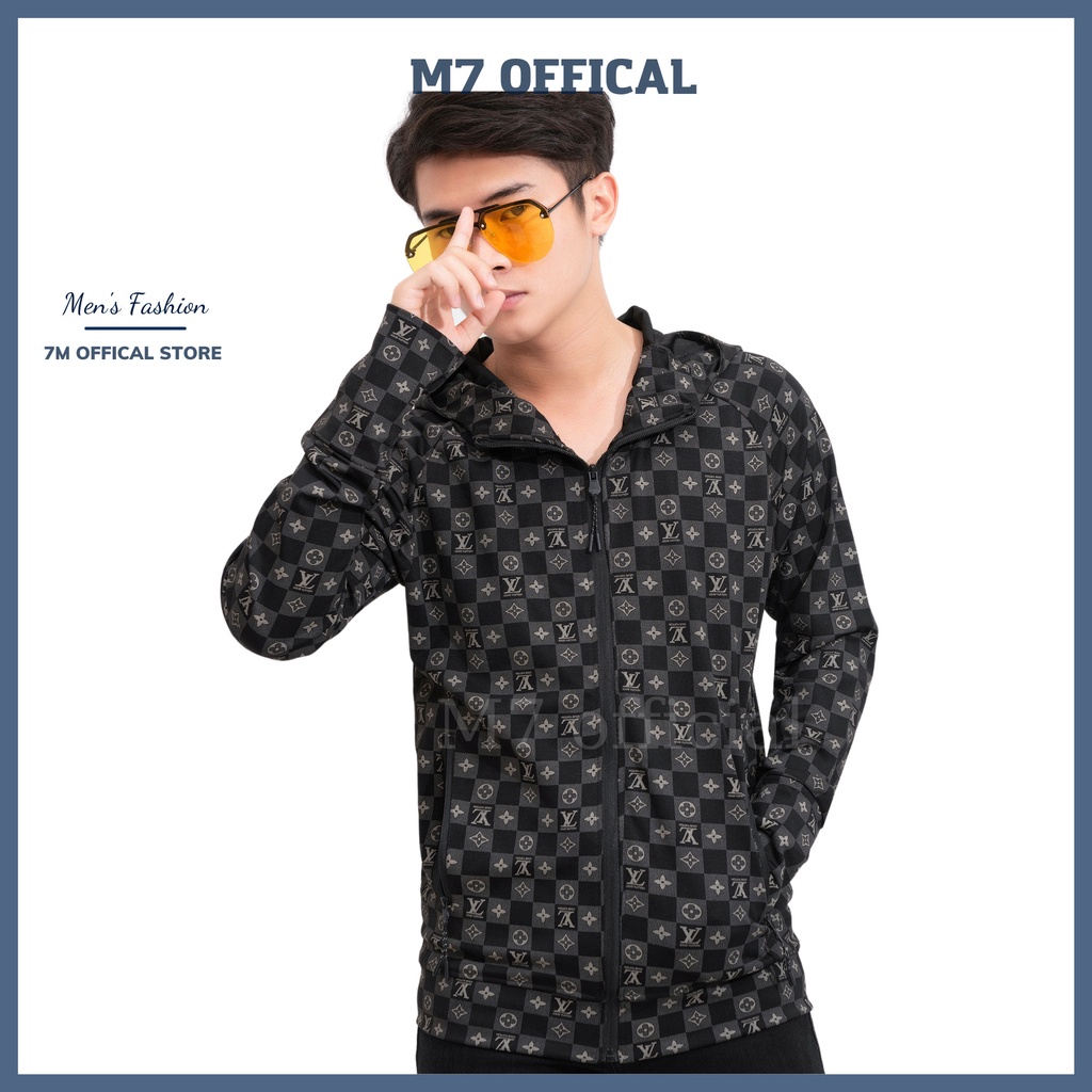 Áo chống nắng nam ép vân ô vuông