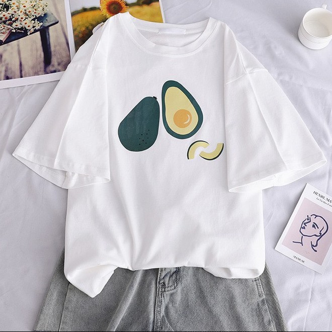 Áo Thun Tay Lỡ Trái Bơ Bổ Đôi Siêu Dễ Thương – Form Rộng Freesize | BigBuy360 - bigbuy360.vn