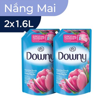 2 túi Nước xả vải Downy Hương Nắng mai 1,7L