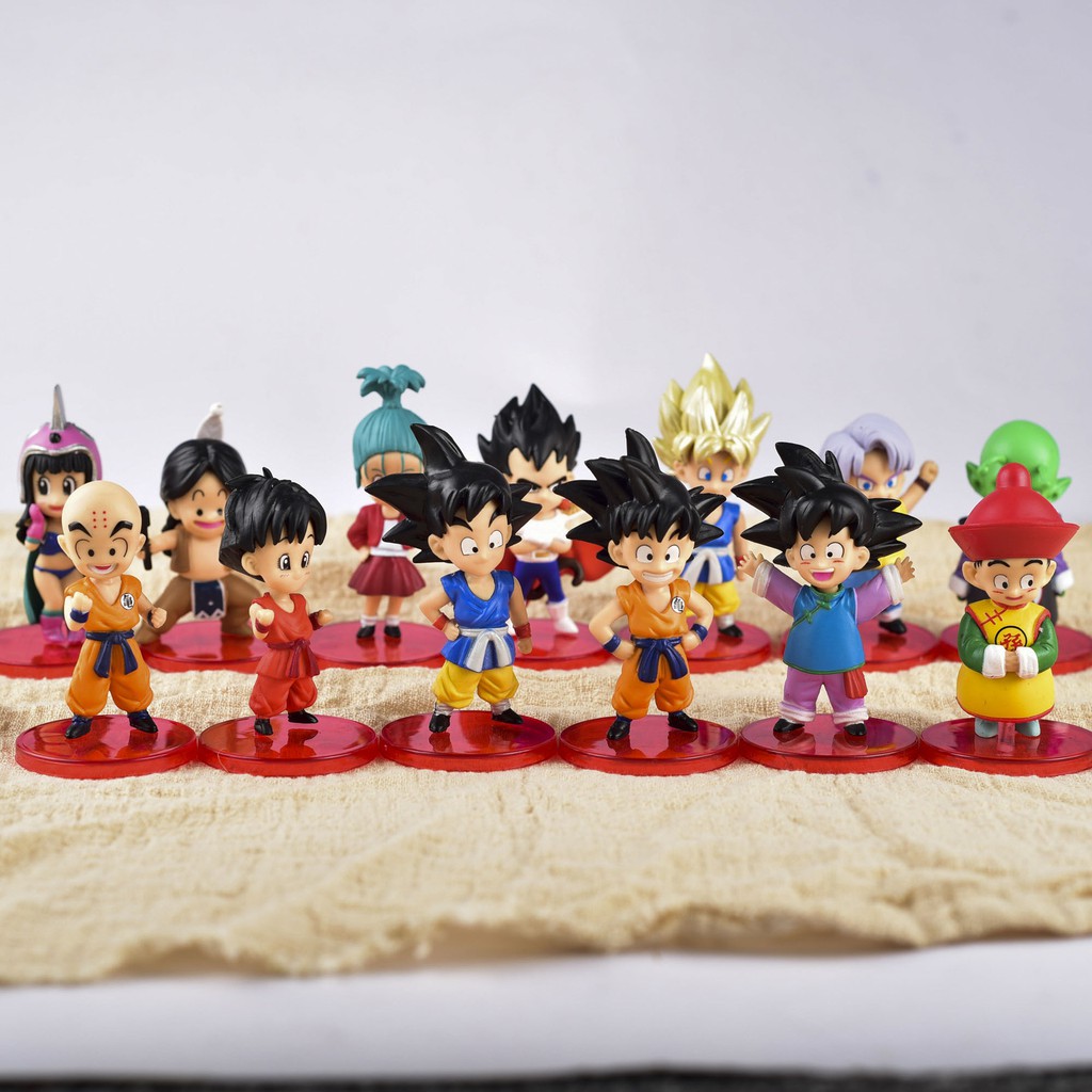 7-8cm Mô hình Son Goku 7 viên ngọc rồng Dragon Ball Goku Gohan Goten Bick Kiki Bu Mabejita Egg