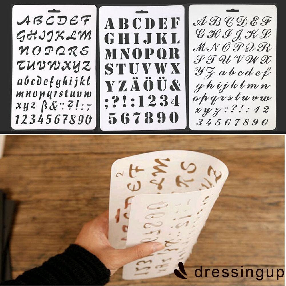 Set khuôn tô chữ và số bằng nhựa độc đáo