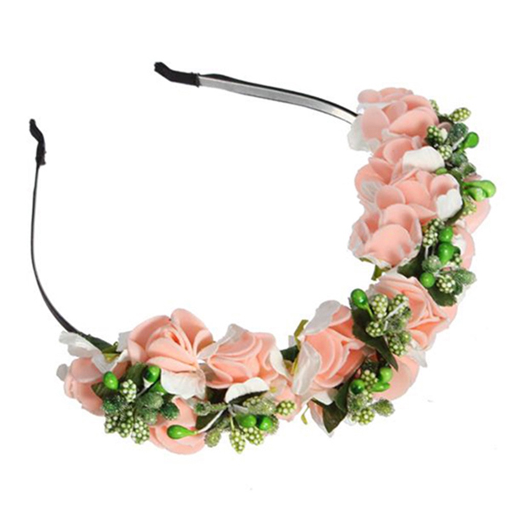 Băng đô cài tóc kiểu vòng hoa đội đầu phong cách boho cá tính cho nữ