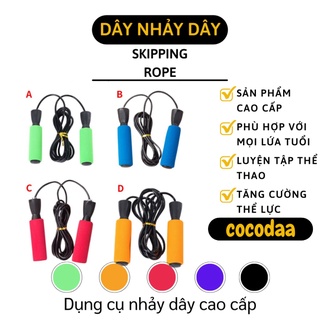Dây Nhảy Giảm Cân - Dây Nhảy Thể Lực 2.9m Hỗ Trợ Tập Luyện, Tay Cầm Chống Trơn 3290 [FREESHIP]