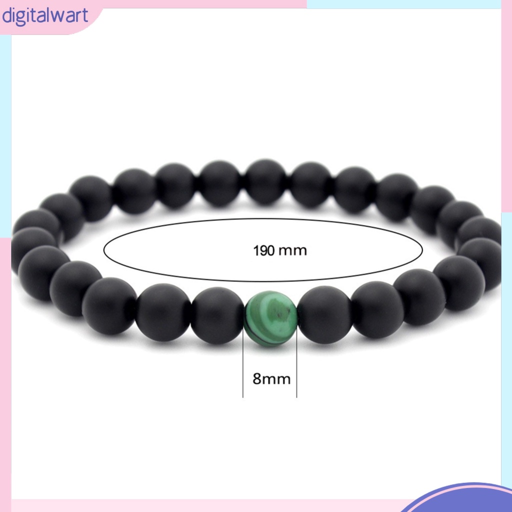 Vòng tay chuỗi hạt đá tròn kiểu dáng thời trang cho nam/nữ