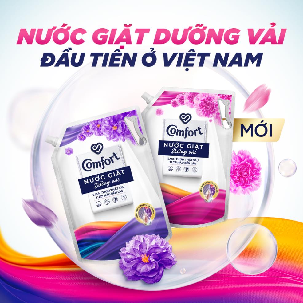 Combo 2 túi nước giặt dưỡng vải Comfort hương Thanh Lịch túi 2.2kg