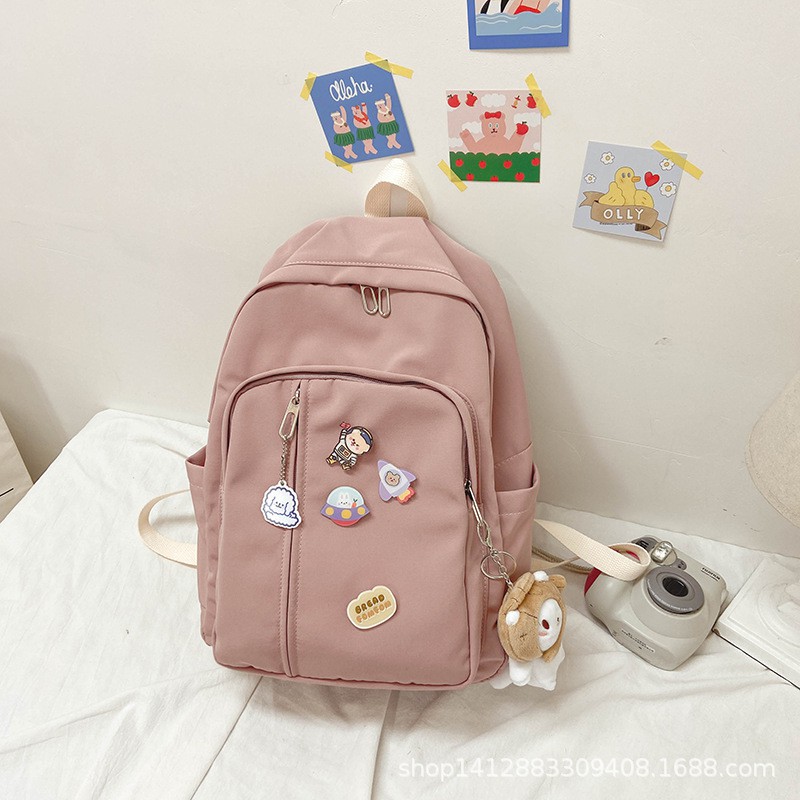 Balo vải balo thời trang TIỆM TÚI CỦA KEM balo nữ Móc khóa Mèo Cá TX134