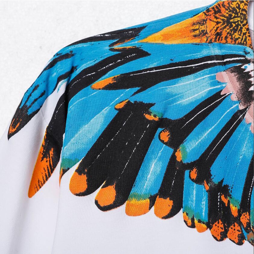 Áo Thun Đen Tay Ngắn In Hình Đôi Cánh Thời Trang Cho Nam