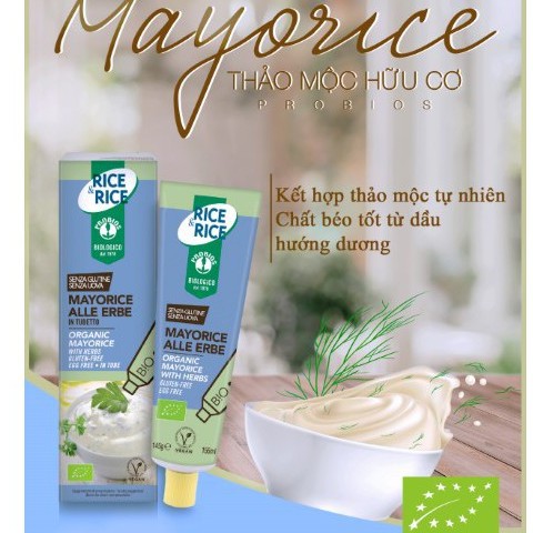 Sốt Mayonnaise hữu cơ 145g ProBios Organic Mayorice in Tube