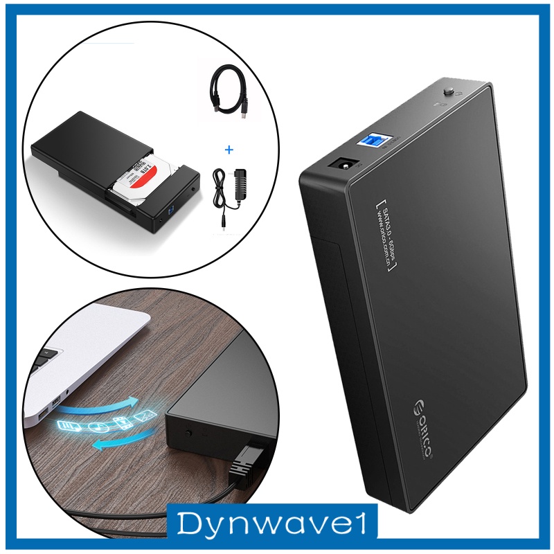 [DYNWAVE1] ABS External Hard Drive Enclosure 12V Adapter Support UASP for SATA III SSD