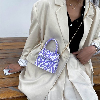 Túi đeo chéo mini có quay da hoạ tiết đan dệt lá kute phong cách hàn quốc - TXN13